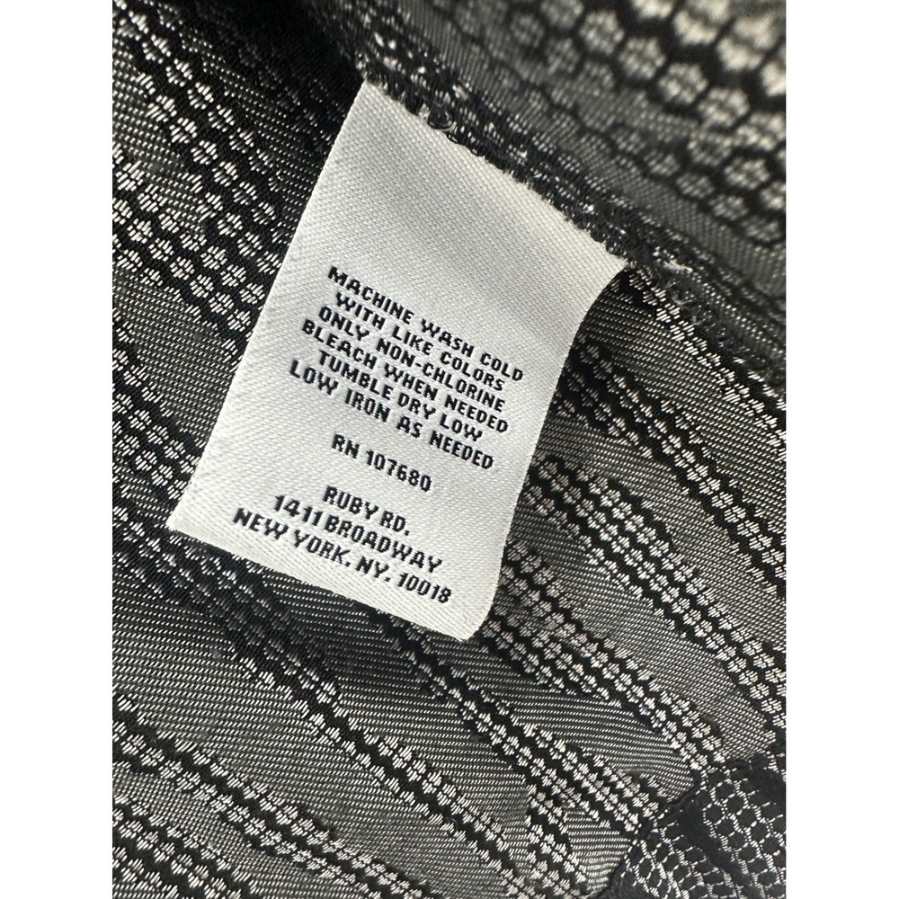 Ruby Rd Black White Abstract Print Drawstring Wai… - image 5